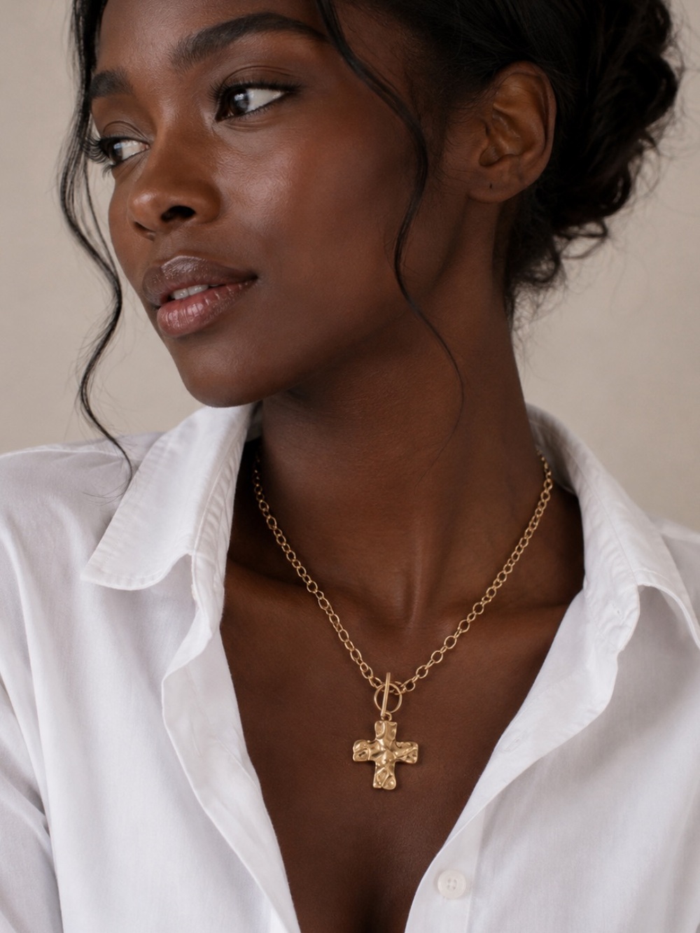 New! Cross Gold Chain Necklace 1003